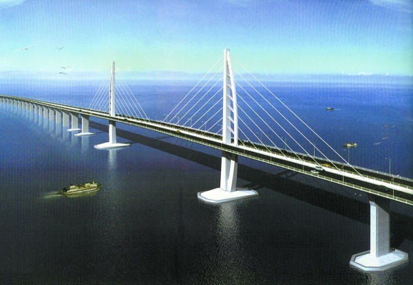 图②:港珠澳大桥收费站效果图